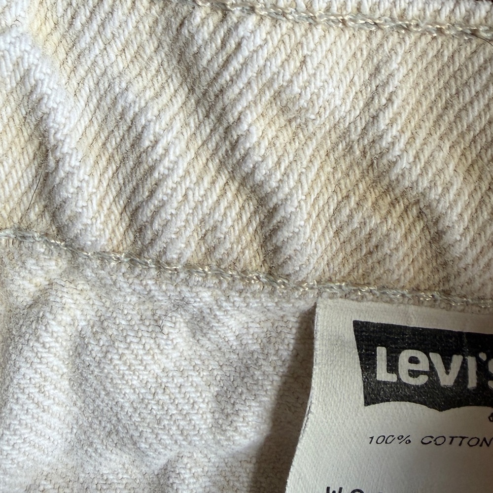 Vintage c. 1991 Levi’s 517 Made in USA Off-White Ecru Bootcut Jeans W32 L30 - Picture 2 of 8